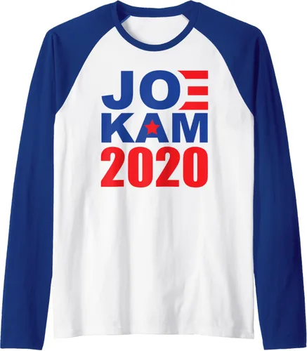 Vista 7 de Biden Harris 2020 Team Camiseta de béisbol raglán JOE KAM, Negro, S