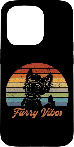 Vista 14 de iPhone 13 Pro Max Retro Furry Fandom Furry Vibes - Lindo estuche de traje OwO