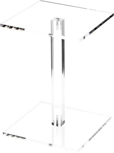 Vista 7 de Plymor Elevador de exhibición de pedestal cuadrado de acrílico transparente, 4.5 pulgadas de alto x 4 pulgadas de ancho x 4 pulgadas de profundidad