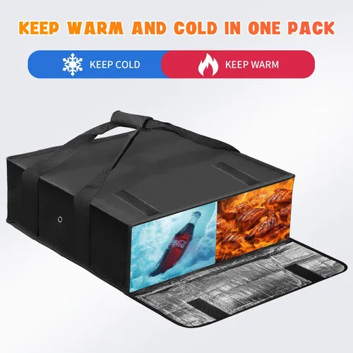 Vista 3 de Boczif Bolsas de pizza - Calentador de pizza aislado para entrega, reutilizable, 20 x 20 x 6 pulgadas