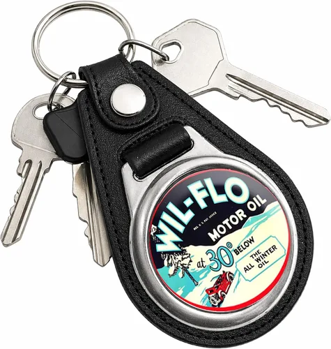 Vista 28 de Brotherhood Round Key Chain for Vintage Motor Oil, Petroleum, and