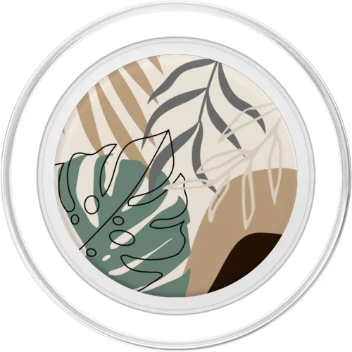 Vista 2 de Botánico tropical beige marrón exótico minimalista abstracto PopSockets MagSafe PopGrip para iPhone