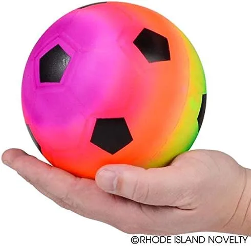 Vista 4 de Rhode Island Novelty Juego de 3 bolas de vinilo deportivas arcoíris de 6 pulgadas, diseños surtidos que pueden variar