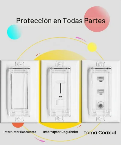Vista 2 de Protección de interruptor de luz, ILIVABLE cubierta de interruptor basculante a prueba de niños evita que los niños o el interruptor se enciendan