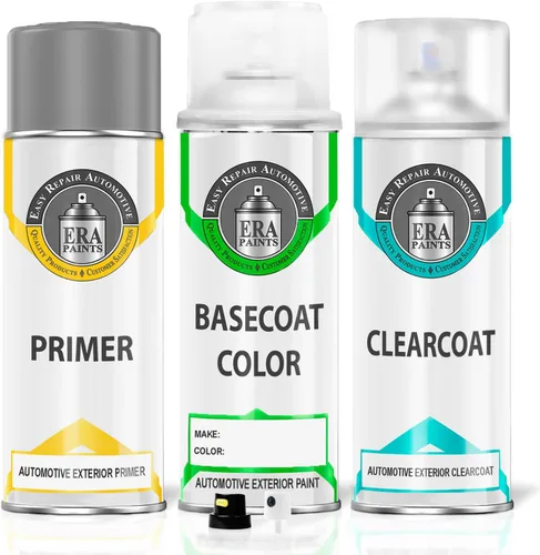 Vista 17 de ERA Paints PQP/SQP - Pintura en aerosol de retoque automotriz brillante de jade metálico para JEEP - Kit esencial de 2 K