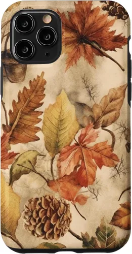 Vista 10 de iPhone 14 Otoño Follaje Otoño Hojas Niña Mujeres Niños Caída Caso
