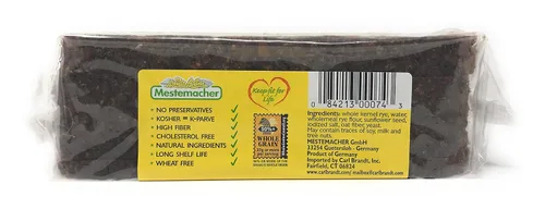 Vista 6 de Mestemacher Paquete variado de pan natural con alto contenido de fibra – Fitness, centeno y semillas de girasol – Grano entero, vegano, sin OMG
