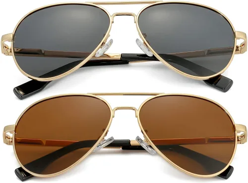 Vista 8 de Gafas de sol polarizadas de aviador pequeñas para niñas y niños de 4 a 16 años