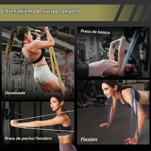 Vista 2 de VRTX Fabric Resistance Band Set for Strength Training and Home Workout