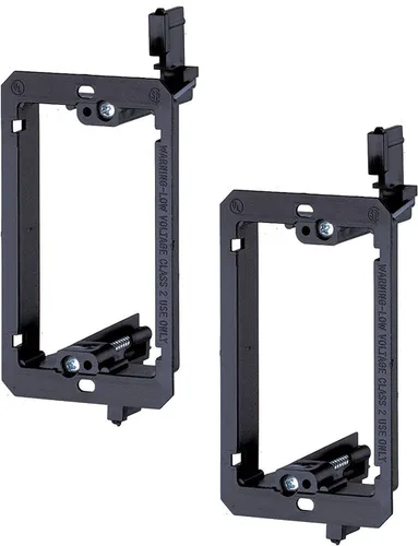 Vista 10 de iMBAPrice Soporte de montaje de bajo voltaje de 2 bandas, paquete de 2 Soporte para paneles de yeso, soporte LV2-2, para Ethernet, HDMI, altavoces