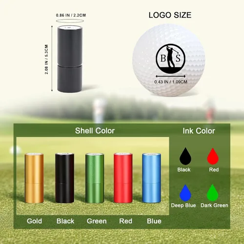 Vista 3 de Drawelry Sello personalizado para pelotas de golf, sello de marcador de pelota de golf personalizado con monograma reutilizable, impermeable