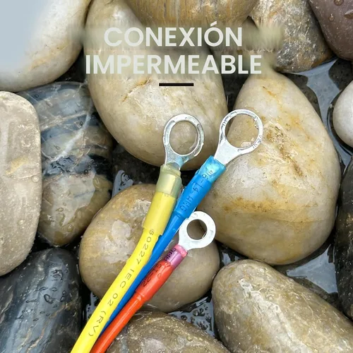 Vista 3 de 90 piezas de conectores de cables termorretráctiles eléctricos - Kit de Oiojuct para alambres marinos y automotrices, surtido de terminales