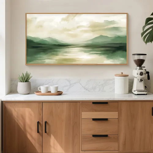 Vista 286 de FWIEXA Juego de Arte de Lienzo Bohemio Enmarcado para Pared, Cuadros Botánicos Verde Salvia Decoración de Pared, Impresiones de Arte de Plantas