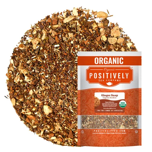 Vista 88 de Bolsas de hojas sueltas para té. Orgánicas por USDA. Positively Tea LLC.