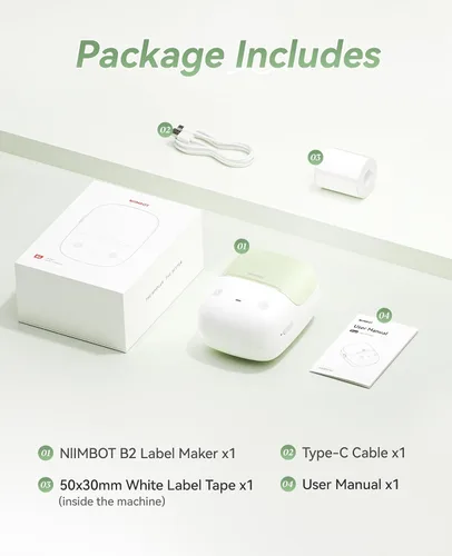 Vista 9 de NIIMBOT Máquina etiquetadora B2 con cinta para oficina en casa, verde
