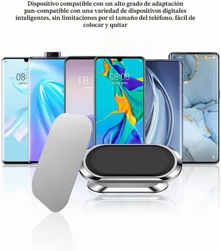 Vista 4 de Soporte magnético para teléfono, 2 unidades, soporte universal giratorio de 360 grados, compatible con teléfonos inteligentes, absorbe la carcasa
