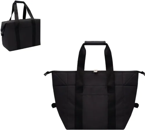 Vista 12 de Bolsas enfriadoras de compras aisladas con cremallera superior para comestibles, bolsa de espuma térmica reutilizable para viajes, picnic