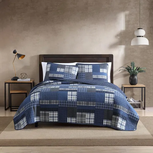 Vista 15 de Eddie Bauer - Juego de edredón twin, ropa de cama de algodón naturalmente suave con una sensación ligera para comodidad durante todo el año Marrón