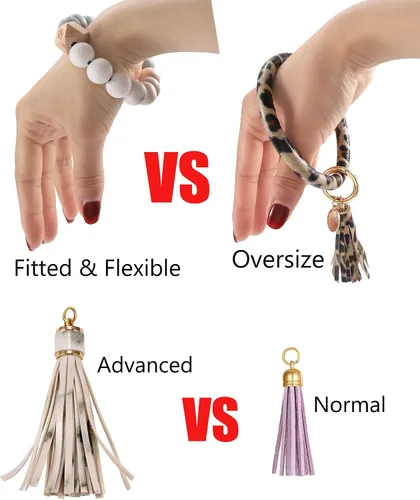 Vista 41 de BVGA Pulsera llavero de pulsera de silicona para mujer