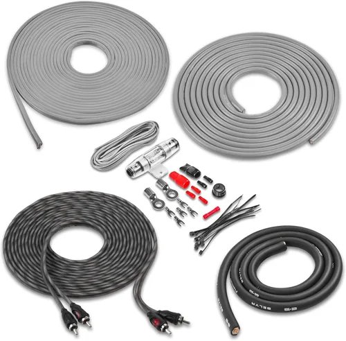 Vista 17 de Belva True 1/0 Calibre AWG Premium CCA Kit Completo de Cableado de Amplificador con Cable RCA OFC de 2 Canales - BAK02BL Azul