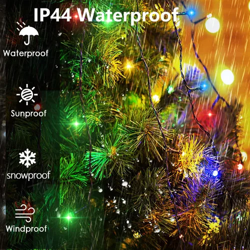 Vista 4 de Easy - Luces para árbol de Navidad de 8.2 pies, 280 LED x 8 líneas para árboles de Navidad de 6 a 7 pies Varios
