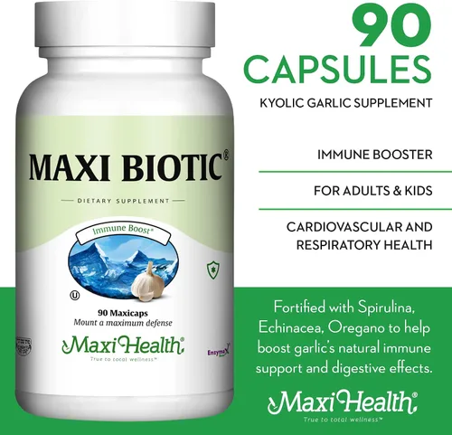 Vista 3 de Suplemento de ajo - Extracto de ajo envejecido Kyolic con espirulina, equinácea y orégano - Apoyo inmunológico y defensa antioxidante - Enzimas