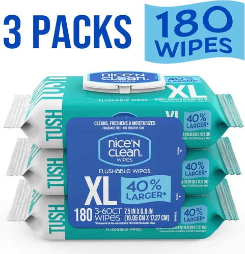 Vista 10 de Nice 'N Clean Toallitas lavables extra grandes Toallitas un 40% más grandes Toallitas húmedas XL sin aroma para adultos de 17.27 cm x 19.05 cm
