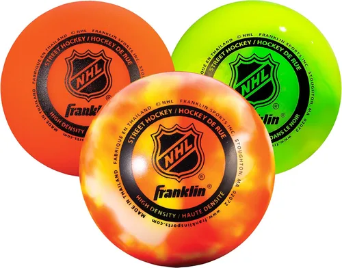 Vista 18 de Franklin Sports - Pelotas de hockey callejero NHL - Sin rebote para uso en exteriores y en patines - Tamaño oficial para hockey callejero juvenil
