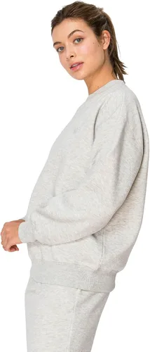 Vista 48 de Cali1850 Sudadera Cloud Nine Fleece Crew para mujer, ajuste relajado, cuello acanalado, puños y dobladillo