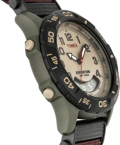 Vista 3 de Timex Expedition Combo de resina clásica analógica verdenegromarrón (38191), Reloj analógico, reloj de cuarzo, cronógrafo, digital