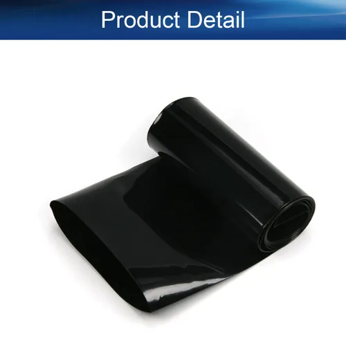 Vista 4 de Bettomshin 3.74 pulgadas ancho plano batería termorretráctil tubo DIY batería PVC calor tubo envoltura 3.28 pies longitud negro para 18650 batería
