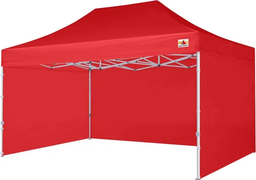 Vista 4 de ABCCANOPY - Tienda de campaña con dosel de primera calidad, sombra instantánea comercial, 10 x 15, serie premium, rojo