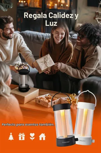 Vista 8 de FUNLOGY Farol – Linterna LED recargable para campamento, luz vintage regulable de 360°, banco de energía de 4000 mAh, alto CRI 95, IPX4 resistente
