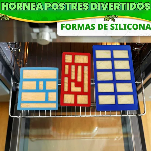 Vista 6 de 3 moldes de silicona para chocolate, antiadherentes, de grado alimenticio