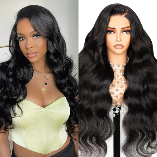 Vista 16 de Arabella - Pelucas de cabello humano sin pegamento de 6 x 5 con reflejos de encaje HD Balayage peluca de 18 pulgadas 1B/27 Ombre Lace Front Wigs
