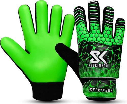 Vista 10 de Guantes de portero de fútbol para jóvenes, guantes de portero de fútbol para niños, jóvenes, niños, doble protección de muñeca a lo largo de 0.157