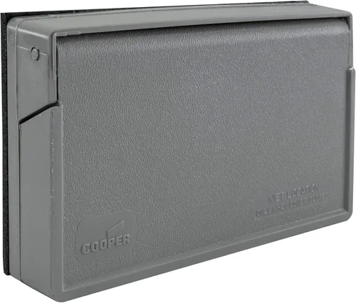 Vista 8 de RecPro Placa de Cubierta de Salida de Energía Exterior para RV Para Receptáculos GFI/GFCI Sello Resistente a la Intemperie (Negro)