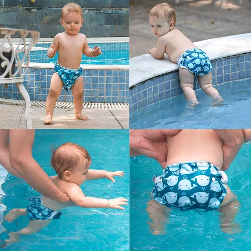Vista 83 de ALVABABY - Pañales de natación (2 unidades, reutilizables)