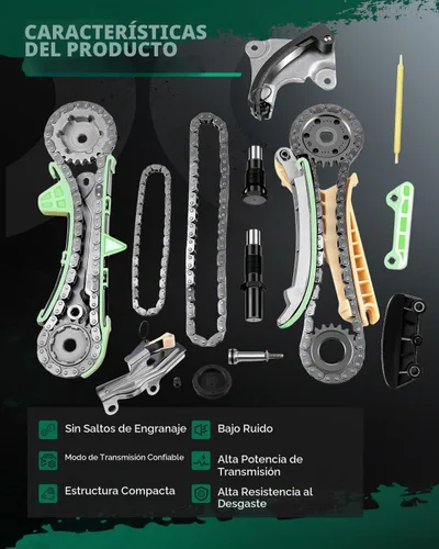 Vista 5 de SCITOO TK4090 Kit de cadena de distribución TK4090 Tensor de cadena de piñón guía de cadena para 1997-2010 para Ford Explorer Sport Trac para Ford