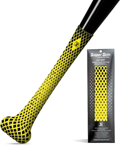 Vista 20 de SNIPER SKIN Baseball & Softball Bat Grip - Replacement Bat Grip Wrap - Easy to Install, Strong, Waterproof, Tacked for Performance Sombra negra