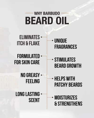 Vista 4 de Aceite para barba (Butch: Birchwood, Oud y Lemongrass) Made in USA with moringa, argan, and jojoba oils. Moisturizes & nourishes dry, flaky skin