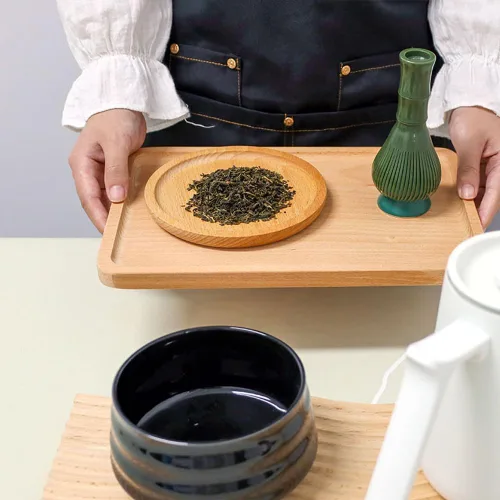 Vista 2 de Batidor tradicional de matcha reutilizable de resina PP, batidor de matcha Chasen, apto para lavavajillas, agitador de matcha, té verde matcha