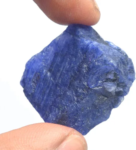Vista 2 de GEMHUB Cristal curativo de zafiro azul, 71.00 quilates, zafiro azul natural crudo, piedra preciosa sin cortar sin calentar, Gema, azul