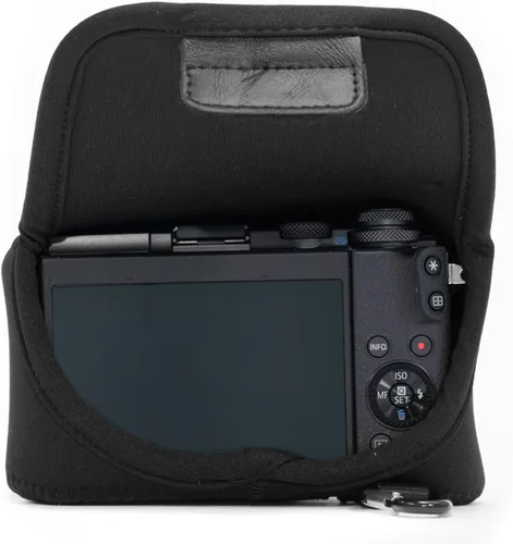 Vista 5 de MegaGear Funda de neopreno ultraligera para cámara compatible con Canon EOS M6 Negro