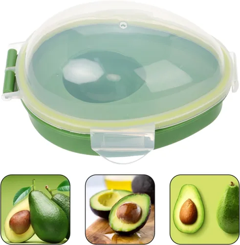 Vista 7 de DOITOOL Contenedor de almacenamiento de aguacate con tapa hermética, caja fresca transparente para conservador de frutas, reutilizable para 1 pieza