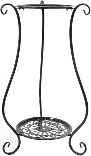 Vista 8 de Sungmor Soportes de metal ligeros para macetas – Paquete de 2 soportes negros de 29.7 pulgadas de alto – Soporte de contenedor para plantas