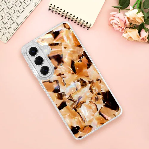 Vista 433 de Bonoma - Funda compatible con Samsung Galaxy S21 Plus, diseño de corazón con purpurina, color rosa Support for MagSafe, Plating Magnetic Case TPU