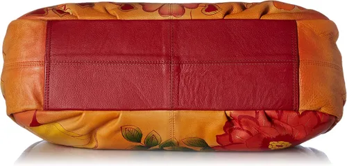 Vista 4 de Anna by Anuschka Bolso Hobo fruncido para mujer, piel auténtica