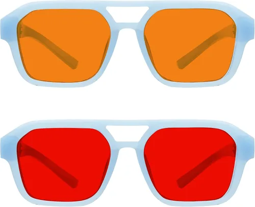Vista 138 de Eyekepper Gafas de luz azul para hombre y mujer, paquete de 6 lentes Pilot Paquete de 6 color mezclado