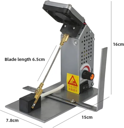 Vista 6 de Cortador de correas de cuerda eléctrica, máquina de corte de cinta precisa de cinta caliente, temperatura ajustable de 32.0-3,632.0 °F